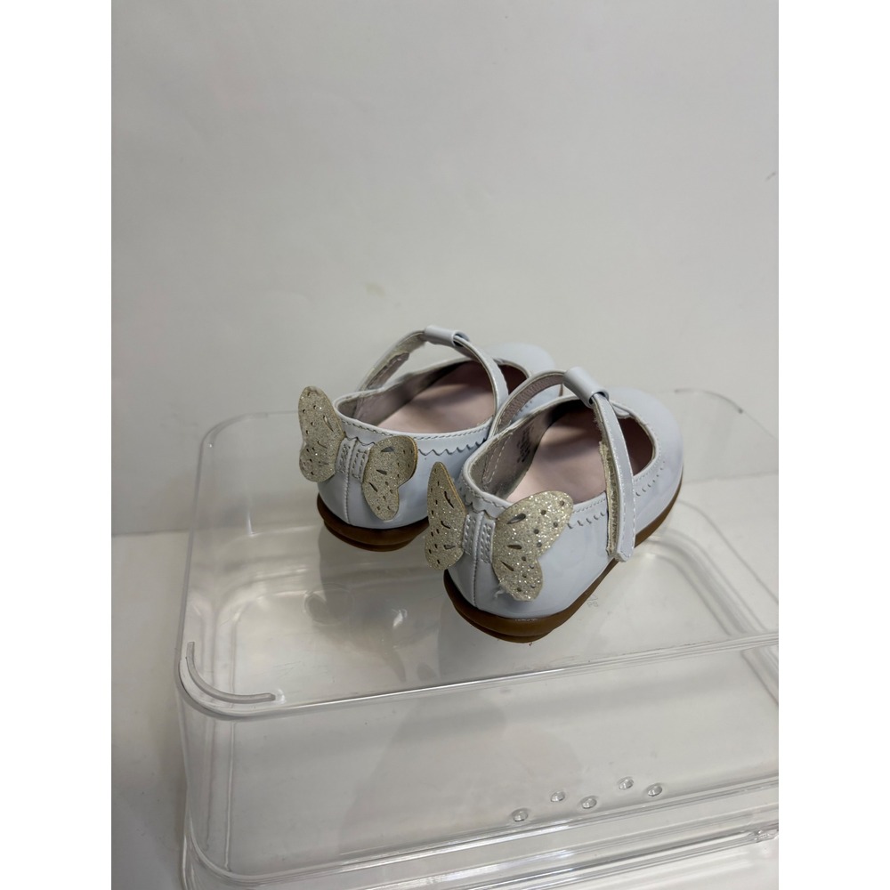 Sparkle & Tux, Toddler White T-strap Flats, Mary Jane Style, Toddler Size 8 Med‎ - Picture 4 of 9
